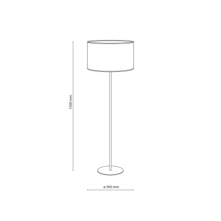 Lampa podłogowa Vellum szara TK Lighting | 150cm