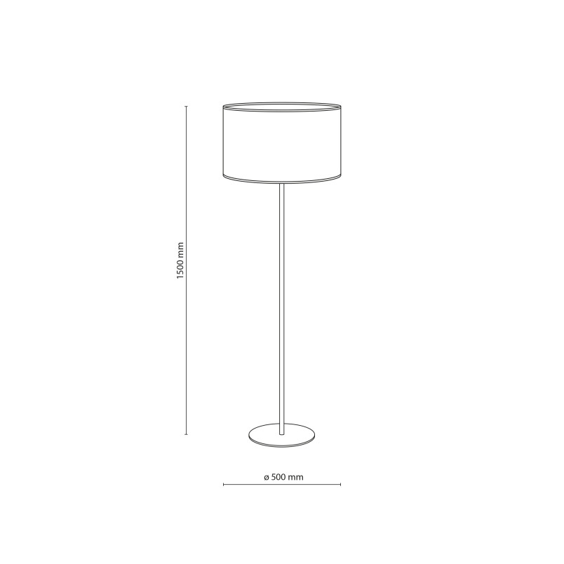 Lampa podłogowa Vellum | TK Lighting | 150cm, kremowa