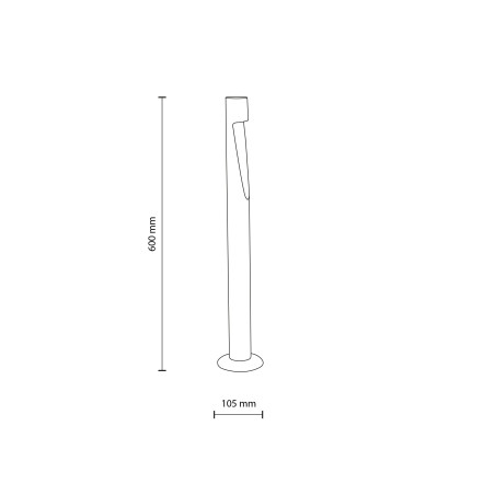 Słupek Ogrodowy LED Sena Szary TK Lighting | 60cm
