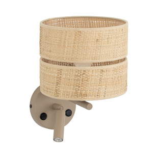 Kinkiet boho Calma rafia TK Lighting | Lampa do czytania