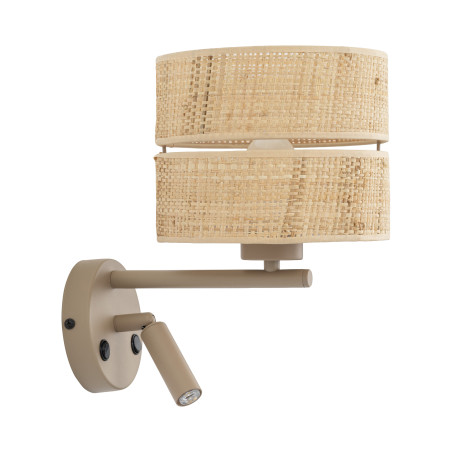Kinkiet boho Calma rafia TK Lighting | Lampa do czytania