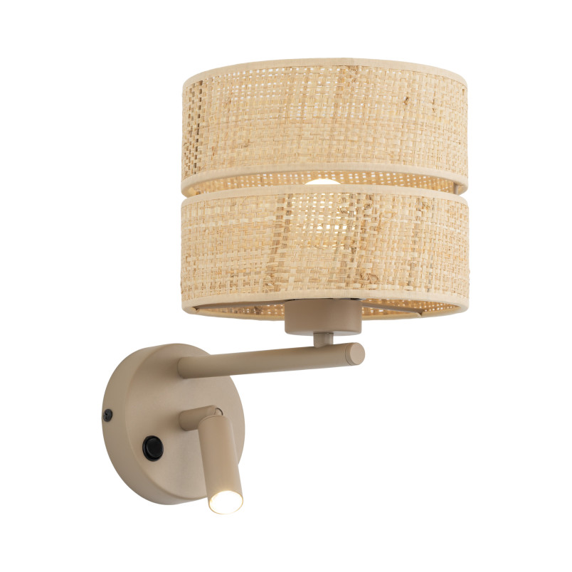 Kinkiet boho Calma rafia TK Lighting | Lampa do czytania