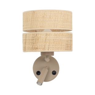 Kinkiet boho Calma rafia TK Lighting | Lampa do czytania