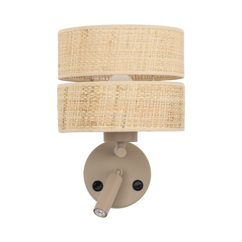 Kinkiet boho Calma rafia TK Lighting | Lampa do czytania