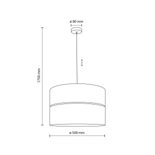 Lampa wisząca boho Calma TK Lighting | Naturalna rafia