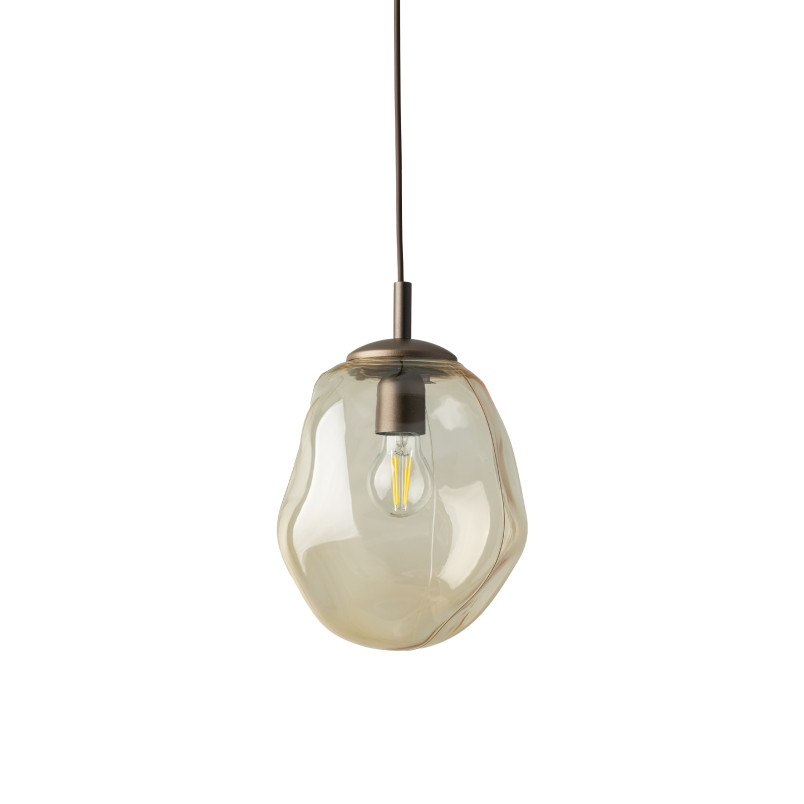 Lampa wisząca szklana Lava Brown TK Lighting | Modern, 25cm