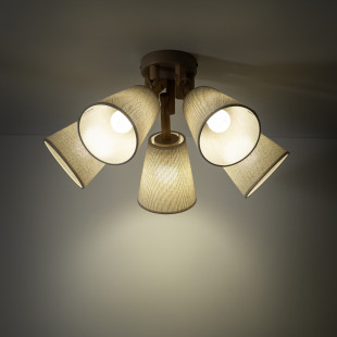 Lampa sufitowa 5 kloszów Vaio beż TK Lighting | Skandynawski styl