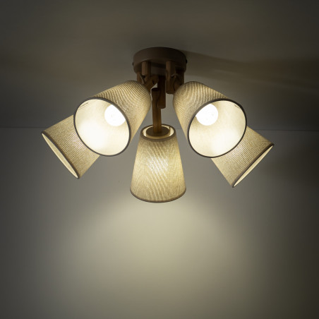 Lampa sufitowa 5 kloszów Vaio beż TK Lighting | Skandynawski styl