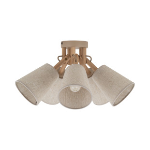 Lampa sufitowa 5 kloszów Vaio beż TK Lighting | Skandynawski styl
