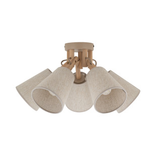 Lampa sufitowa 5 kloszów Vaio beż TK Lighting | Skandynawski styl
