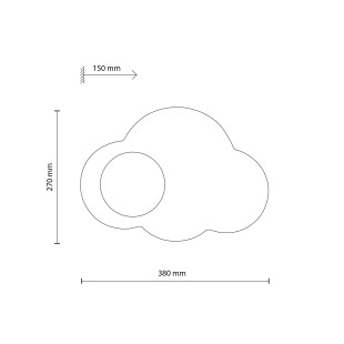 Kinkiet chmurka Cloud New beżowy TK Lighting | Lampy dla dzieci