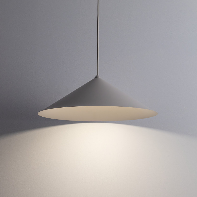 Lampa wisząca stożek Lume | Beżowa, metalowa | TK Lighting