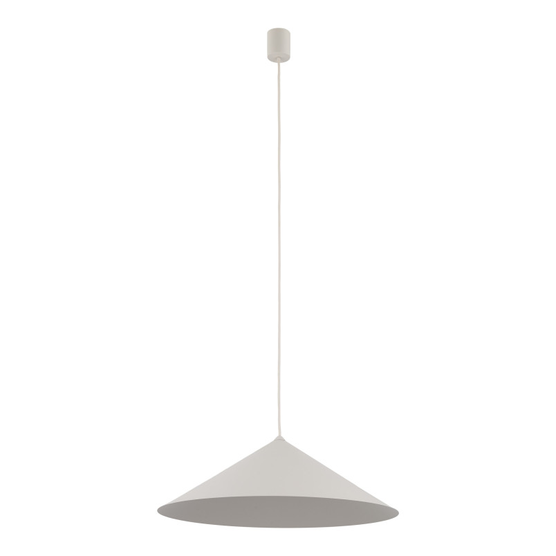 Lampa wisząca stożek Lume | Beżowa, metalowa | TK Lighting