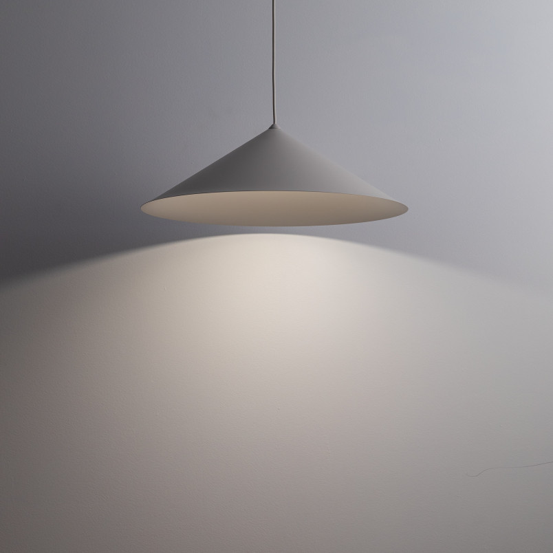 Lampa wisząca stożek Lume | Beżowa, metalowa | TK Lighting
