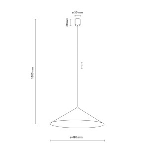 Lampa wisząca stożek Lume New | Brązowa | TK Lighting