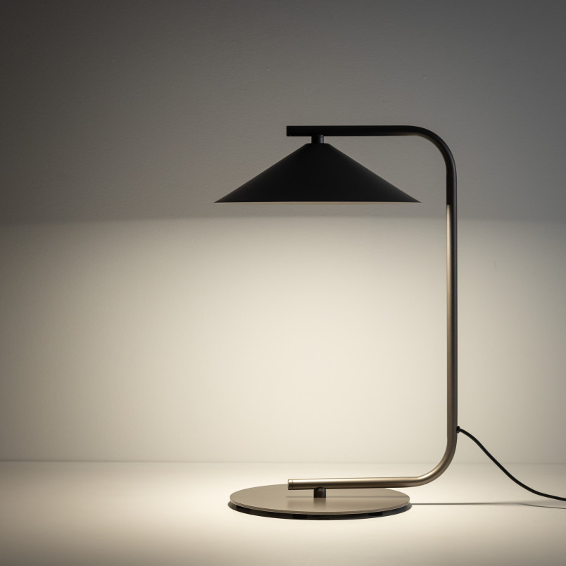 Lampa stołowa stożek Lume New TK Lighting - Brązowa | Sklep z lampami