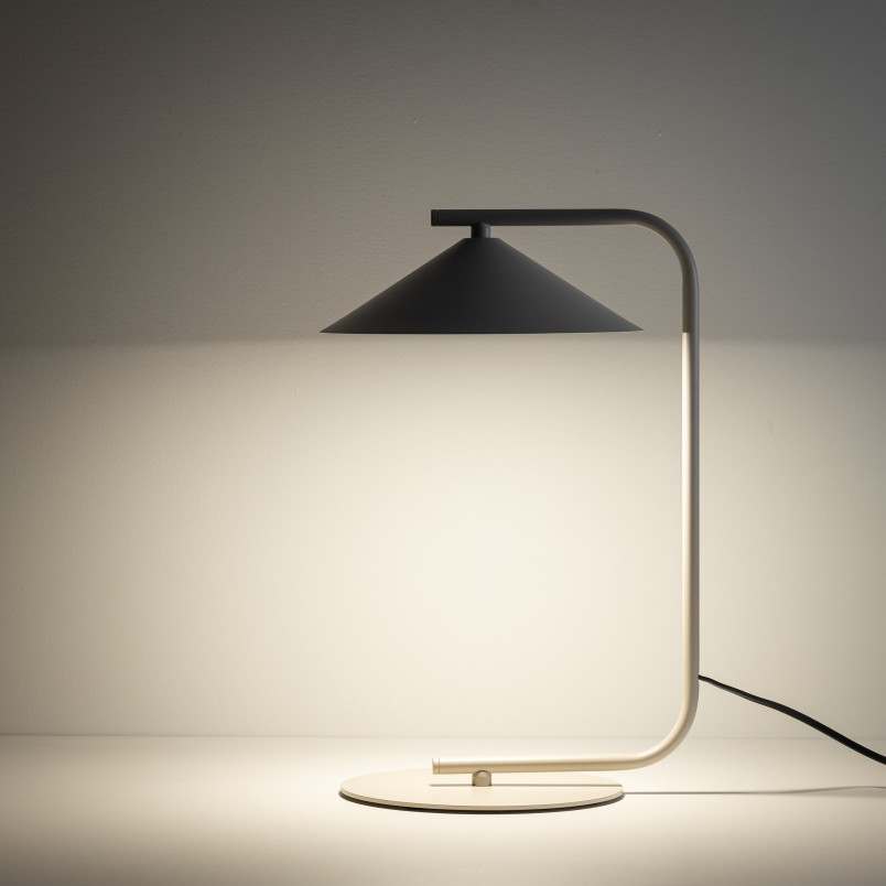 Lampa stołowa Lume TK Lighting - Skandynawski design, beżowa