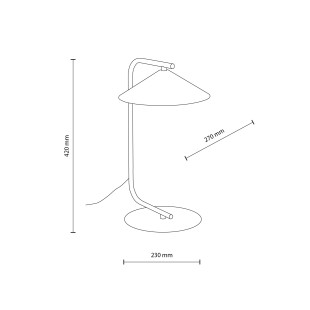 Lampa stołowa Lume TK Lighting - Skandynawski design, beżowa
