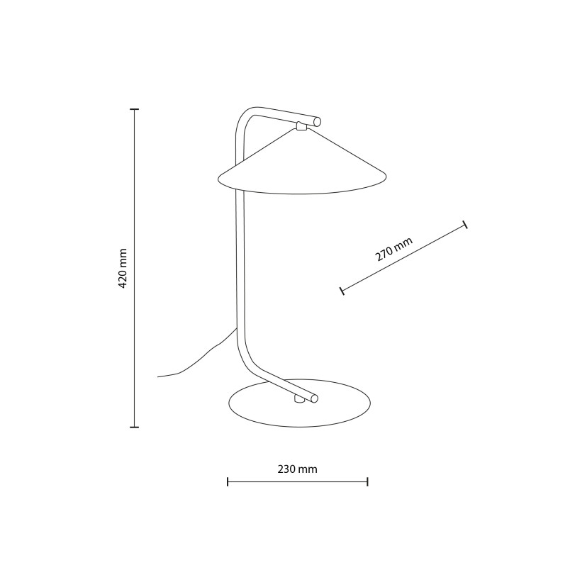Lampa stołowa Lume TK Lighting - Skandynawski design, beżowa