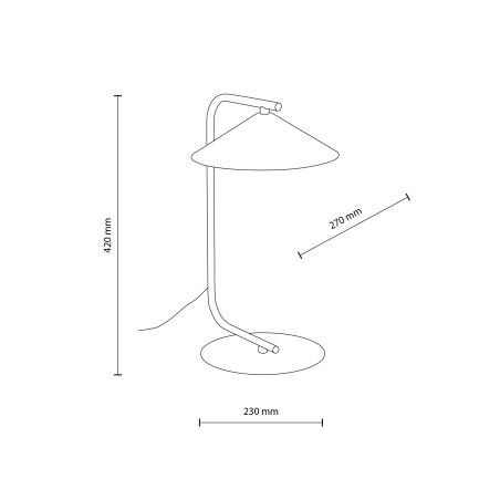 Lampa stołowa Lume TK Lighting - Skandynawski design, beżowa