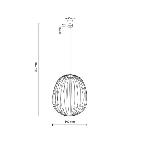 Lampa wisząca Sphera L czarna - TK Lighting | Loftowa, nowoczesna