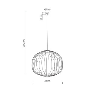 Lampa wisząca Sphera M czarna - TK Lighting | Nowoczesny design
