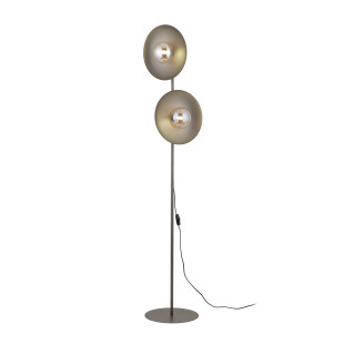 Lampa podłogowa TK Lighting Slate - 2 kule, brąz/bursztyn, 160cm
