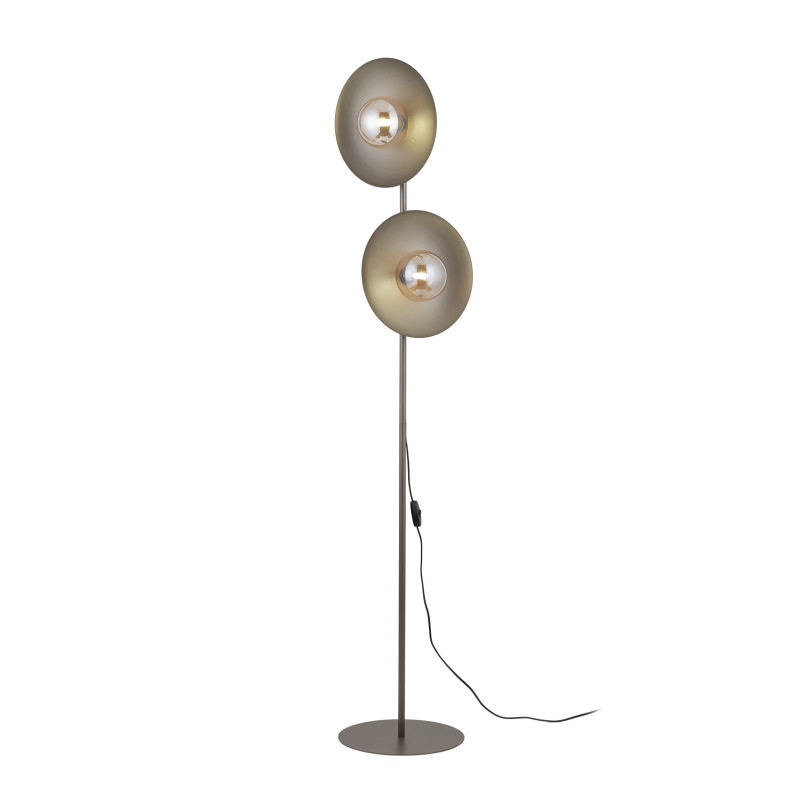 Lampa podłogowa TK Lighting Slate - 2 kule, brąz/bursztyn, 160cm