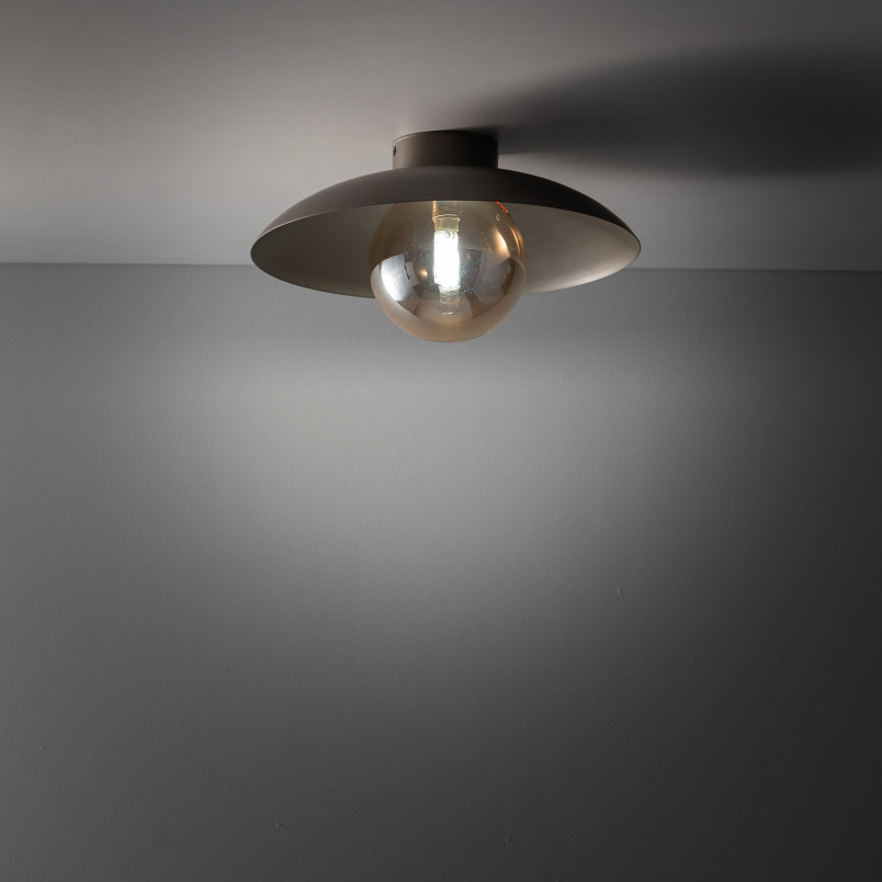 Kinkiet okrągły Slate Brown TK Lighting - Eleganckie oświetlenie