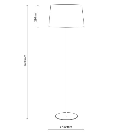 Lampa podłogowa Maja beżowa TK Lighting | 148cm