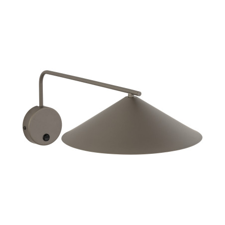 Kinkiet stożek TK Lighting | Brązowy, wysięgnik, włącznik