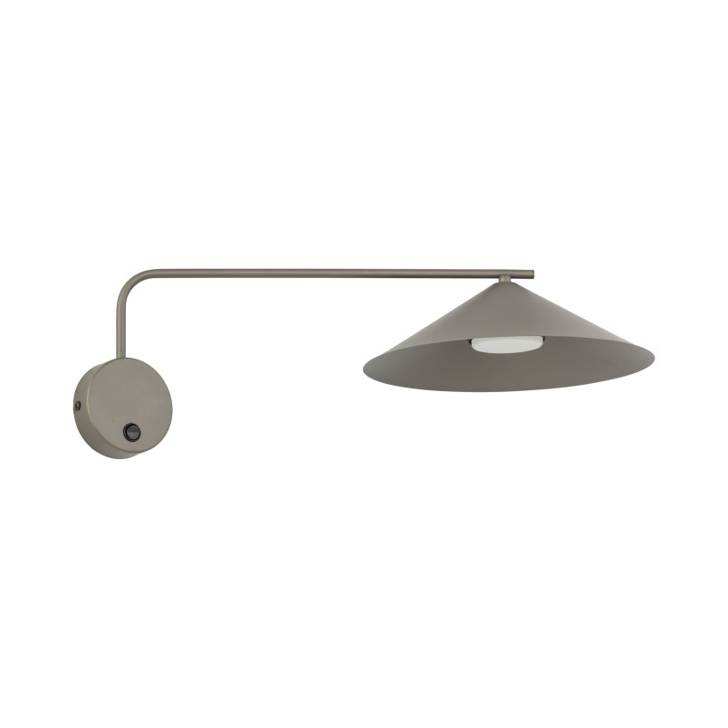 Kinkiet stożek TK Lighting | Brązowy, wysięgnik, włącznik