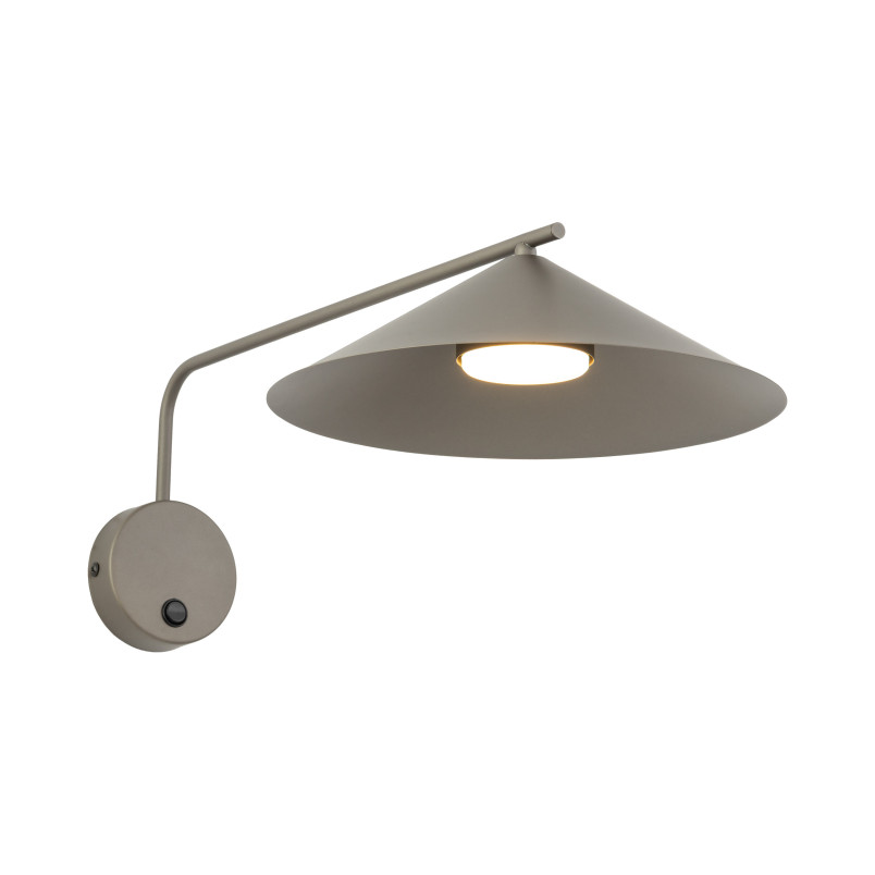 Kinkiet stożek TK Lighting | Brązowy, wysięgnik, włącznik