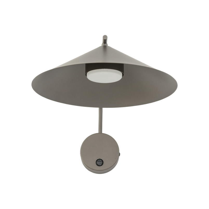 Kinkiet stożek TK Lighting | Brązowy, wysięgnik, włącznik