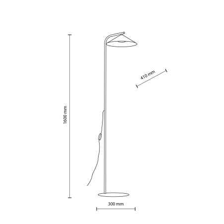 Lampa podłogowa Lume New - Brązowa, Metalowa, TK Lighting