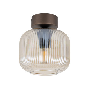 Plafon szklany retro Salvia TK Lighting | 15cm, brąz