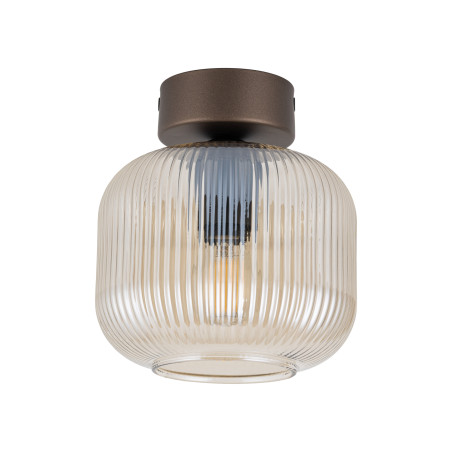 Plafon szklany retro Salvia TK Lighting | 15cm, brąz