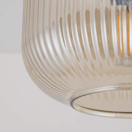 Plafon szklany retro Salvia TK Lighting | 15cm, brąz