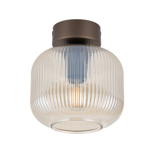 Plafon szklany retro Salvia TK Lighting | 15cm, brąz
