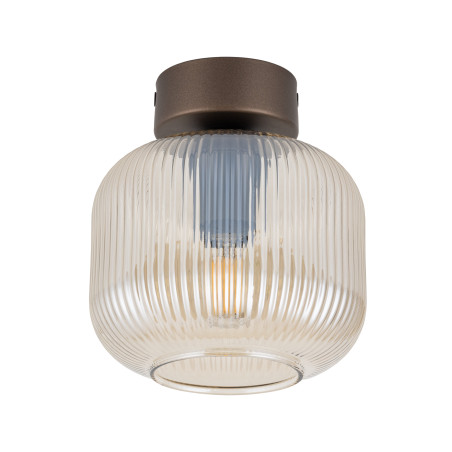 Plafon szklany retro Salvia TK Lighting | 15cm, brąz