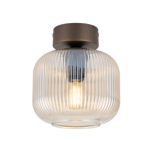 Plafon szklany retro Salvia TK Lighting | 15cm, brąz
