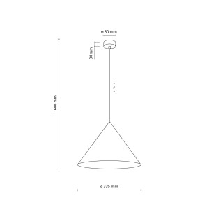 Lampa wisząca Cono New TK Lighting | Brązowy stożek metalowy