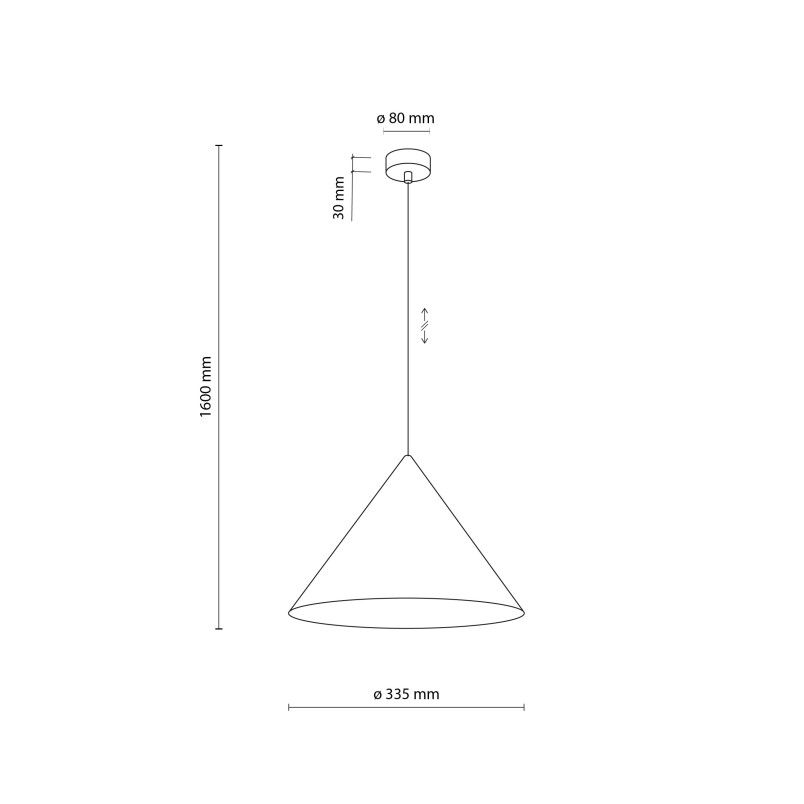 Lampa wisząca Cono New TK Lighting | Brązowy stożek metalowy