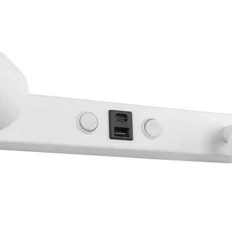 Kinkiet podwójny Nex biały TK Lighting | USB i włączniki