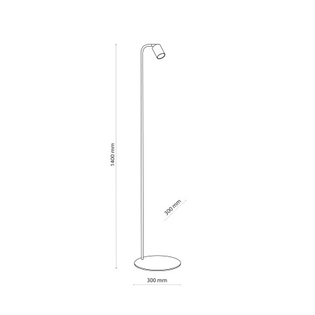 Lampa podłogowa Nex biała TK Lighting | 140cm