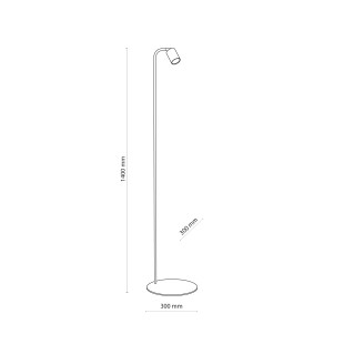 Lampa podłogowa Nex czarna | TK Lighting - 140cm