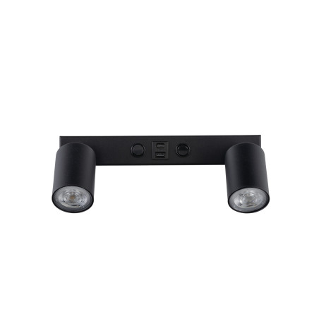 Kinkiet podwójny Nex czarny TK Lighting | USB i włączniki