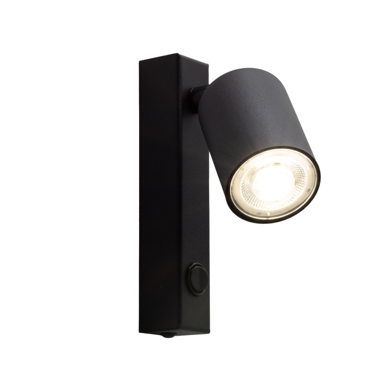 Kinkiet Nex czarny TK Lighting - Reflektor z włącznikiem