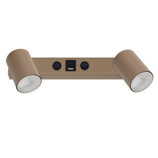 Kinkiet podwójny Nex beżowy TK Lighting - USB, Włączniki