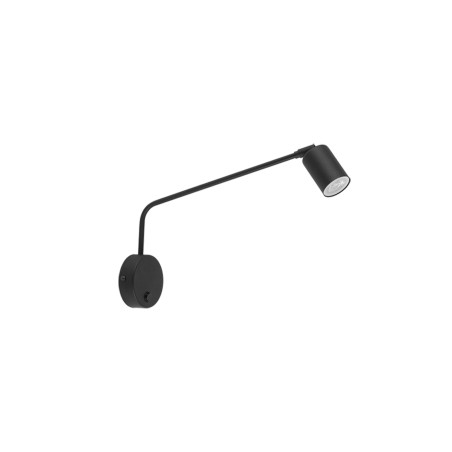 Kinkiet Nex czarny TK Lighting - tuba na wysięgniku z włącznikiem